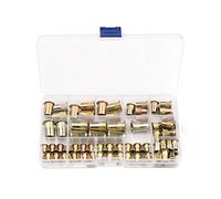 Écrou borgne à tête plate, Écrous À Rivets En Acier Au Carbone Zingué M3 M4 M5 M6 M8 M10 M12 93 Pièces