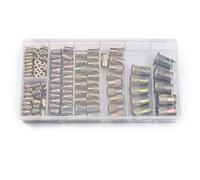 Écrou borgne à tête plate, Écrous À Rivets Tête Plate M3-M12 En Acier Au Carbone Zingué 165 Pièces