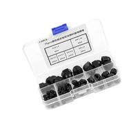 Écrou Borgne Borgne, 70pcs Assortiment D'écrous Borgnes Hexagonaux M3/M4/M5/M6/M8/M10 Écrou Borgne en Nylon Écrous Hexagonaux à Tête Bombée (noir), Nez Sphérique (Noir)