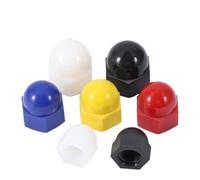 Écrou borgne décoratif en nylon coloré M3-M20 | Couvercle isolant en plastique, capuchon d'écrous borgnes en demi-cercle(White,M14-3pcs)