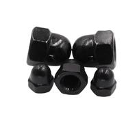 Écrou borgne Écrou borgne en acier inoxydable M3-M12, laiton, noir carbone(Black Steel,M5-10pcs)