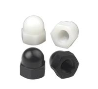 Écrou borgne, Écrous à dôme en nylon avec capuchon en gland, écrou hexagonal en plastique blanc/noir(White,M3 40pcs)