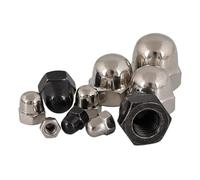 Écrou borgne Écrous hexagonaux bombés noirs/nickelés M3 M4 M5 M6 M8 M10 M12(M12-Nickel plating,5Pcs)