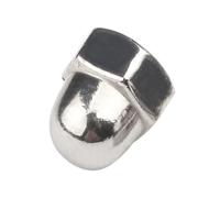 Écrou borgne Filetage à gauche M6 M8 M10 M12 M16 304 A2 en acier inoxydable, capuchon à rotation inversée, écrous hexagonaux, couvercle de dôme décoratif, écrou à gland en demi-cercle(M12-1pcs)