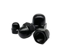 Écrou borgne hexagonal en acier inoxydable 304 A2-70 noir M3 M4 M5 M6 M8 M10 M12, couvercle décoratif, écrou semi-dôme(5pcs M10)