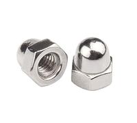 Ecrou Borgne M12 Visserie Inox A2 Écrous Capuchons Acier Bombee Hexagonal - DIN 1587 | 5 pièces