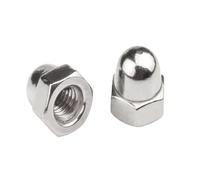 Écrou borgne M3 M4 M5 M6 M8 M10 M12 M14 M16 304, couvercle d'écrou hexagonal décoratif en acier inoxydable(M10 X 5pcs)