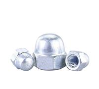 Écrou borgne métrique hexagonal en acier inoxydable 304/laiton/acier au carbone galvanisé, embout décoratif M3-M20, paquet de 1 à 50(M18(galvanized))