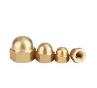 Écrou borgne métrique hexagonal en acier inoxydable 304/laiton/acier au carbone galvanisé, embout décoratif M3-M20, paquet de 1 à 50(M18(brass))
