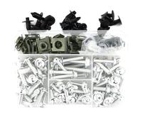 ecrou Boulon Fixation Moto Kit De Fixation De Carénage Moto pour Kawasaki pour Ninja 300 400 650 1000 250SL, Vis De Pare-Brise, Écrous, Fixations vis Bulle(Argent)