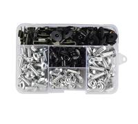 Écrou boulon Fixations Kit De Visserie Pour Carénage Moto Pour Pour Suzuki 195 Pièces Vis, Écrous Et Clips Fixation vis carénage moto(Argent)