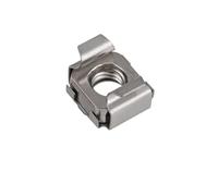 Écrou cage à carte M4M5M6 ~ M12 carré élastique support de montage en rack serveur armoire étagère clip flottant écrou à cage(304 stainless steel,M6-5pcs)