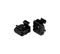 StarTech.com Écrou cage M6 - Pack de 50 - Écrous cage M6 de montage pour rack et armoire serveur - Noir - Écrous à cage - noir (pack de 50) - pour P/N: RACK-18U-20-WALL-OA, RACK-21U-20-WALL-OA...