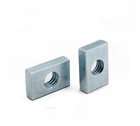 Écrou carré 100pcs rectangulaire GB39 M3 M4 M5 M6 M8 profilé en aluminium extrusion curseurs blocs mince écrou en acier au carbone fraisé-M8x20x13x4