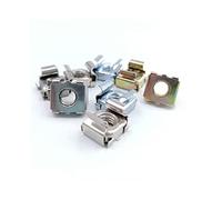 Écrou carré à encliqueter, Steel Quartet Lot de 10 écrous à cage flottants for armoire, multicolores, plusieurs tailles(Color Zinc,M6)