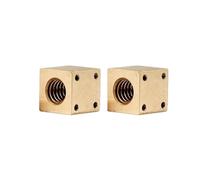 Écrou Carré En Laiton T4 T6 T8 T10 T12, Tige À Vis Trapézoïdale, Filetage Trapézoïdal, Écrou Carré En Cuivre For Imprimante 3D, 1/2 Pièces(2PCS Square Nut,T12 Pitch3mm Lead3mm)