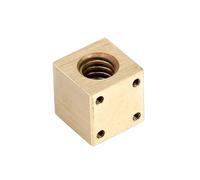 Écrou Carré En Laiton T4 T6 T8 T10 T12, Tige À Vis Trapézoïdale, Filetage Trapézoïdal, Écrou Carré En Cuivre For Imprimante 3D, 1/2 Pièces(1PCS Square Nut,T8 Pitch2mm Lead 8mm)