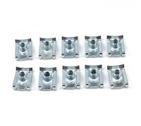 écrou Clip,iSpchen 10pcs M6 U Clips Clips éCrous à Vis Clip de Type U Métal Clips De Fixation pour Plaque Vis éCrous Vitesse Clip en U Vis Auto-Taraudeuses Clips De Type U Fixation Voiture Moto