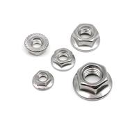 Écrou, contre-écrou, 5/10 vis à filetage fin M6 M8 M10 M12 DIN6923 304 A2-70 en acier inoxydable, six pans creux, verrouillage par rotation(10pcs M8 pitch 1.0)