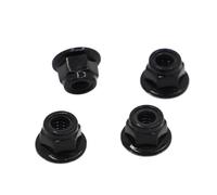 Écrou, contre-écrou, Lot de 10 écrous autobloquants Nylstop à bride hexagonale en acier au carbone noir M3 M4 M5 M6 M8(M6 10pcs)