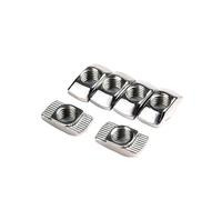 Écrou coulissant en T, Écrous en T à tête marteau nickelés M3 M4 M5, série 20, profilés d'extrusion en aluminium, paquet de 10(50pcs,M3)