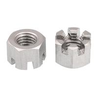 Écrou coulissant for rail en T, 10 pièces, bielle, moyeu d'essieu de roue, écrou crénelé fendu, hexagonal à rainure, acier inoxydable 304 M6 M8 M10 M12 M14 M16, tête marteau(M10)