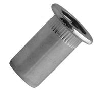 Ecrou cranté borgne tête plate acier zingué M8 L 26,5 mm 100 pièces SCELL-IT TCBD0830