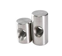 Écrou cylindrique à trou transversal, boulons en acier inoxydable 304, goupille cylindrique, goujon, meubles en bois, écrou long de verrouillage intégré(M4x25 (10Pcs))