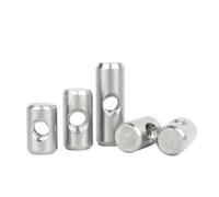 Écrou cylindrique à trou transversal en acier ino Boulons à baril en acier inoxydable 304, goupille cylindrique, trou croisé, marteau, écrou intégré M4-M6, 5 pièces(M6x12x 10(5pcs))