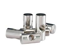 Écrou cylindrique à trou transversal en acier ino, Boulons à baril en acier inoxydable 304 M4 M5 M6, écrous épais for le travail du bois, 183 pièces(M5x12 (10Pcs))