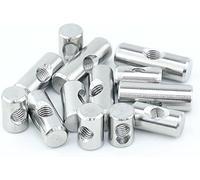 Écrou cylindrique à trou transversal en acier ino, Goupille cylindrique en acier inoxydable, écrou encastré, 5 pièces, argent, plusieurs tailles(M5 8x16)