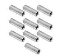 Écrou D'accouplement, 20 écrous D'accouplement en Acier Inoxydable M5 Rond Femelle écrou de Connecteur de Tige Filetée pour la Connexion, écrous D'accouplement