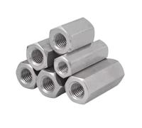 Écrou d'accouplement à tige hexagonale en acier inoxydable 304, 5 pièces