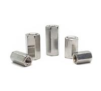 écrou d'accouplement, Écrou de couplage hexagonal en acier inoxydable 304 A2 M5-M24 1-10 pièces(M5x8x10-10pcs)