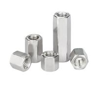 écrou d'accouplement, Écrou de couplage métrique Hexagonal en acier inoxydable 304, M3-M20 DIN6334 A2 GB56, plusieurs pièces(M4 x 7 x 20 (5pcs))
