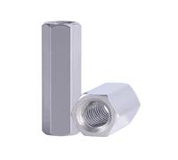 écrou d'accouplement, Écrou hexagonal femelle à femelle en acier inoxydable, filetage M2-M12, longueur 5-50 mm, paquet(8mm-M4 5PCS)