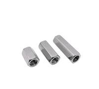 écrou d'accouplement, Écrous d'accouplement de tige en acier inoxydable 304 M2-M12 6-50mm, argent 1-10 pièces(12mm(L)-M4 (5Pcs))