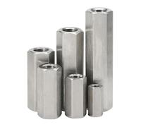 écrou d'accouplement hexagonal, Boulon d'écrou de couplage d'espacement hexagonal en acier inoxydable 304, paquet de 1/3/5 pièces M3-M12(8mm,M4x7-3PCS)