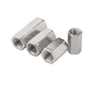 Écrou d'accouplement hexagonal long, M5 M6 M8 M10, raccord d'extension de tige en acier inoxydable 304, goujon fileté long(M8x13x40mm(2pcs))