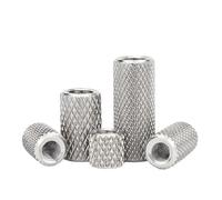 Écrou d'accouplement moleté rond M3 M4 M5 M6 M8 M10- M16, 2 pièces/5 pièces(D10xM6x15 (5pcs))