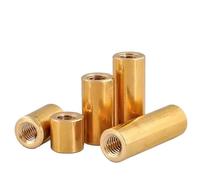 Écrou d'accouplement rond allongé en laiton M4 M5 M6(M4x8x6(5pcs))