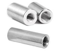 Écrou d'accouplement rond Écrous ronds 304 filetage M2-M5 en acier inoxydable plusieurs tailles paquet de 10(M4*6 * 12)(M3*6 * 4)