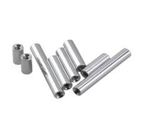 Écrou d'accouplement rond en aluminium M3 M4 M5 M6 Tiges d'espacement rondes(90MM,M5 5PCS)