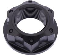 Ecrou d'axe JMP M22x1,50mm inox V4A noir pour Yamaha YZF-R6 , Honda CBR RR Fireblade SP Suzuki GSR 125 / 250 / 450 / 600 / 750 / 929 / 954 / 1000