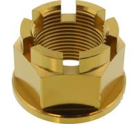 Ecrou d'axe JMP M24x1,50mm inox V4A gold pour Kawasaki ZX-6R Z 600 / 636 / 900 / 1000 / 1200 / 1400 ccm Bj. 2000 - 2019