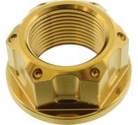 Ecrou d'axe JMP M24x1,50mm inox V4A gold pour Yamaha YZF-R6 600 / 779 / 800 / 900 / 998 / 1000 / 1300 / 1670 ccm Bj. 1998 - 2021