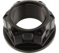 Ecrou d'axe JMP M24x1,50mm inox V4A noir pour Yamaha YZF-R6 600 / 779 / 800 / 900 / 998 / 1000 / 1300 / 1670 ccm année 1998 - 2021