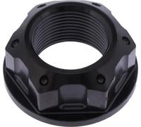 Ecrou d'axe JMP M25x1,50mm inox V4A noir pour Suzuki GSX FA F / R 600 / 750 / 1000 / 1200 / 1250 / 1300 / 1400 ccm année 1997 - 2020