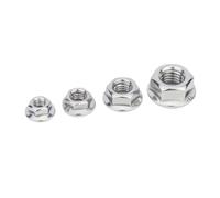 Écrou de blocage à bride fine/gauche M4-M20 304SS | Écrous à bride hexagonale avec écrous de blocage(Fine Thread,M10x1.25-1pcs)