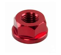 Écrou de blocage à six pans creux en nylon anodisé for moto M6, M8, M10, M12, M14, bride d'essieu universelle, écrous de blocage arrière, écrou autobloquant(Red,5PCS_M14)